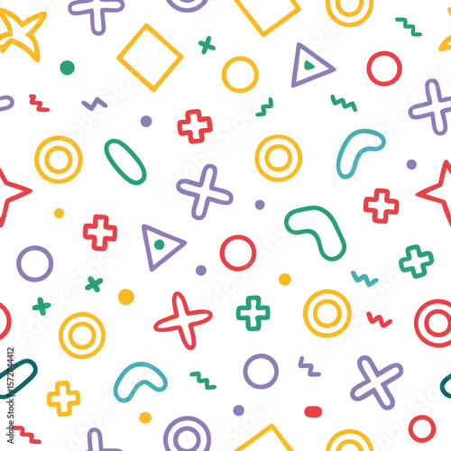 Abstract geometric pattern with colorful shapes