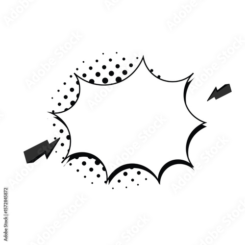 hand drawn effects comic speech bubbles.