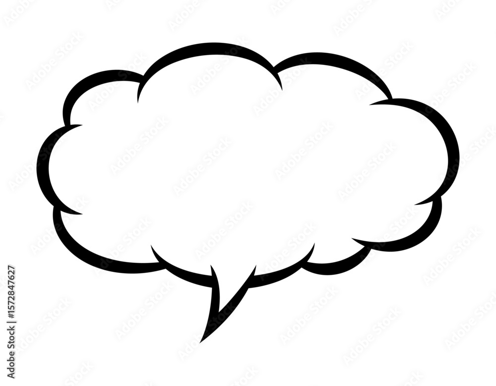 Vector illustration of a lively cartoon speech bubble Vector illustration of a lively cartoon speech bubble