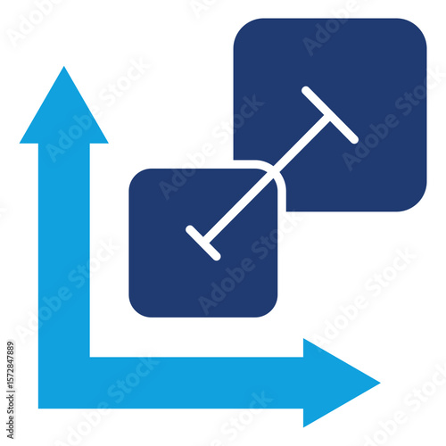 Scalability Flat Blue Icon
