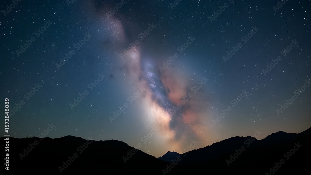 Fototapeta premium Night Sky with Stars and Milky Way