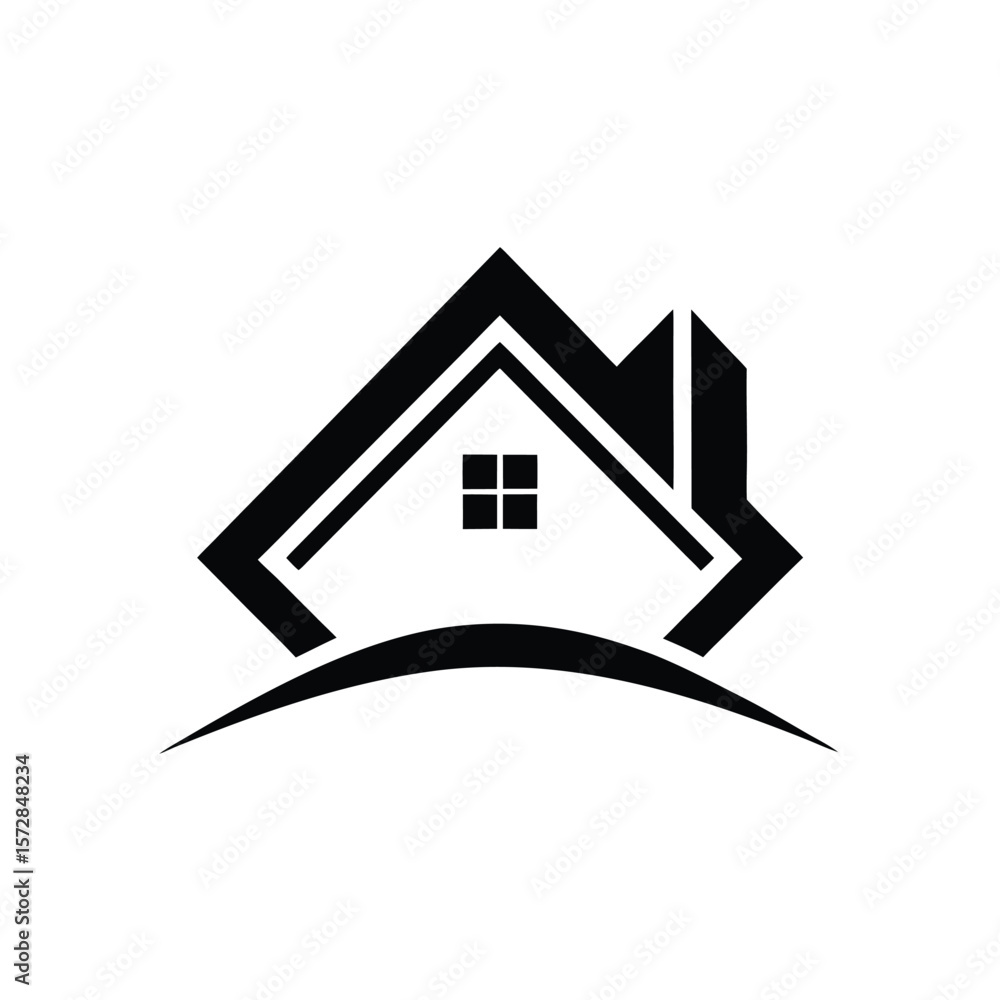 Real estate, building logo vector art illustration Real estate, building logo vector art illustration