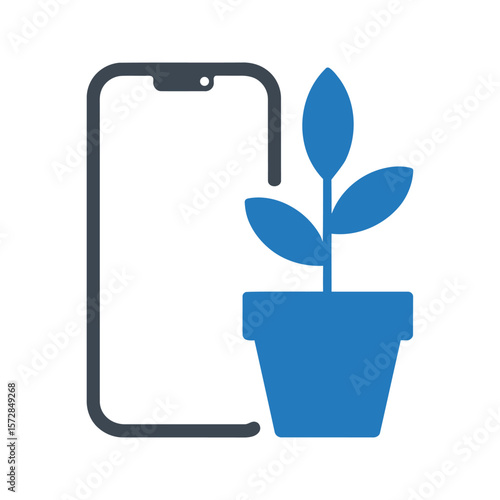 Smartphone app for plant growth and care icon