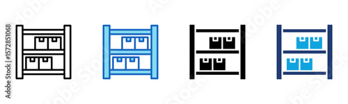Item Storage icon Multi Style Vector Illustration