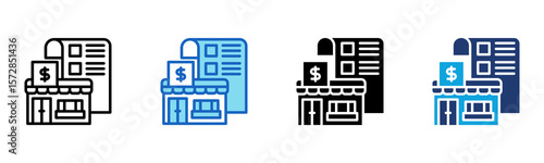 Pawnshop Rules icon Multi Style Vector Illustration