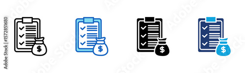 Loan Repayment icon Multi Style Vector Illustration