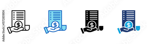 Pawnshop Loan icon Multi Style Vector Illustration