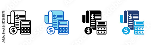 Loan Estimate icon Multi Style Vector Illustration