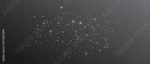 PNG White Sparkle and Glitter Magic Dust on Transparent Background