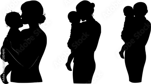 Silhouette of a pregnant woman in a lotus yoga pose, a vector illustration of health and relaxation, pregnant,