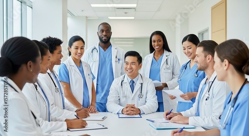 portrait of a medical team at a hospital