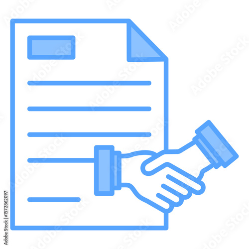 Contract Blue Icon