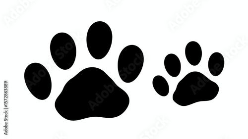 Captivating paw prints graphic suitable for pet-related designs, branding elements, and animal-themed marketing materials for print and web.