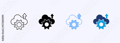 Cloud Management Icon Set Multiple Style Collection