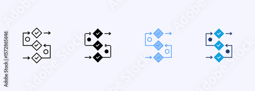 Workflow Icon Set Multiple Style Collection