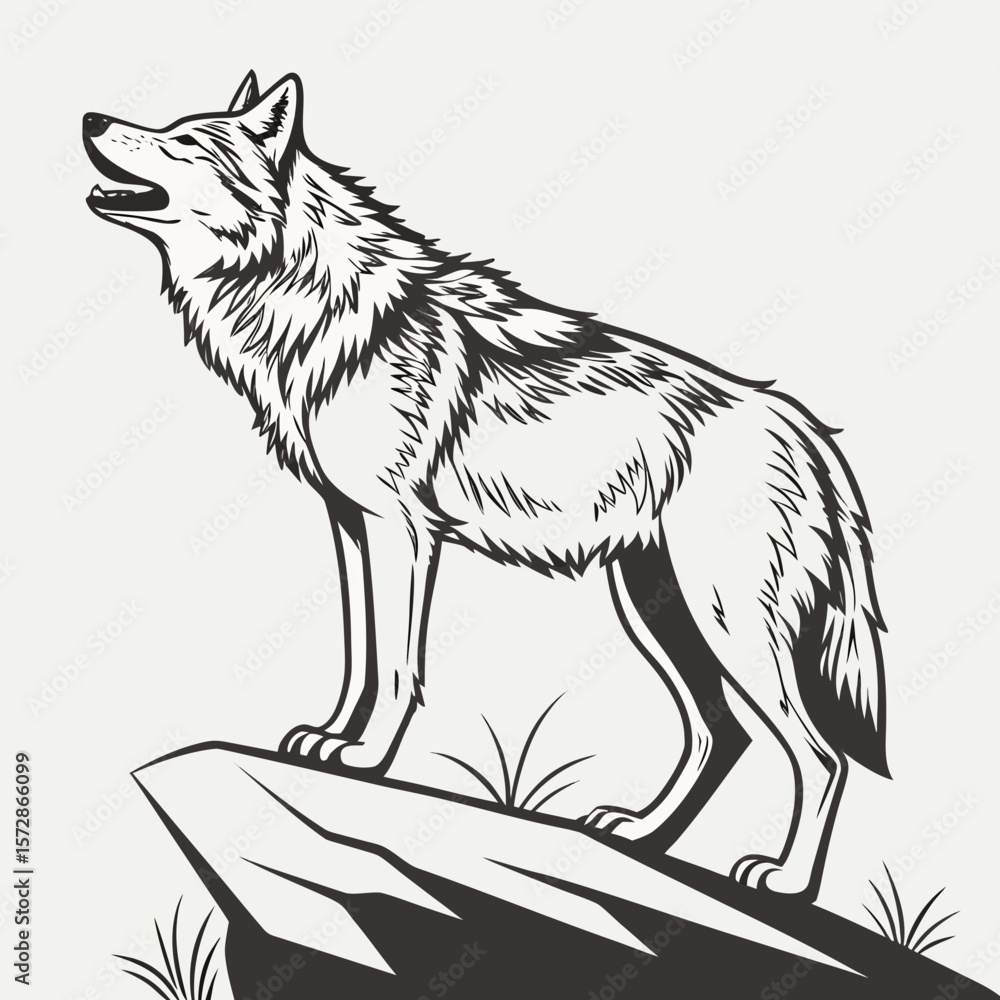 Fototapeta premium wolf vector illustration