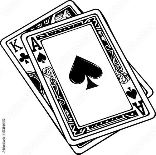 Poker Playing Cards Vector Illustration