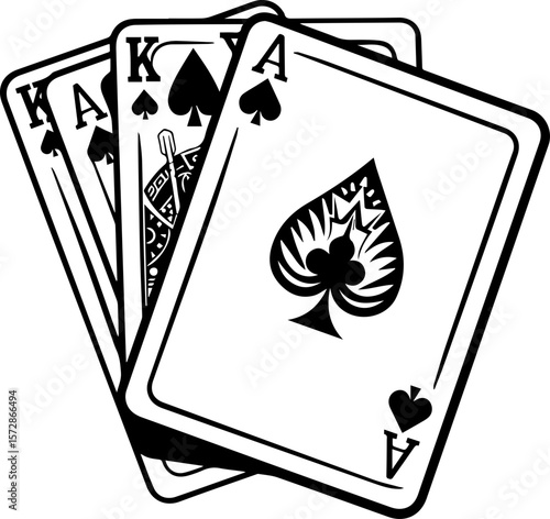 Poker Playing Cards Vector Illustration