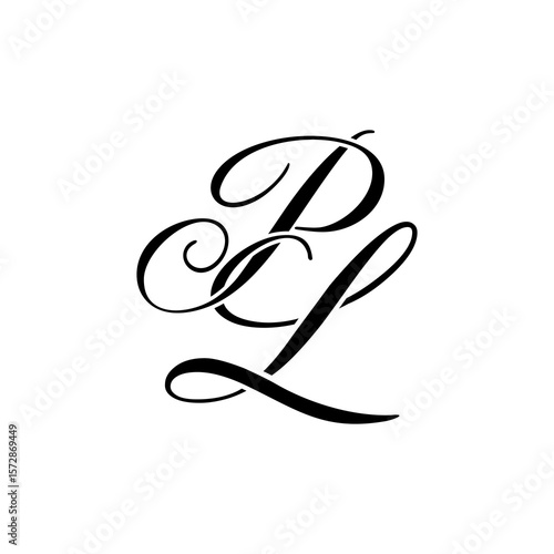 Elegant PL Monogram Logo Design,  perfect for luxury branding, boutique identity, or personal logo designs.
