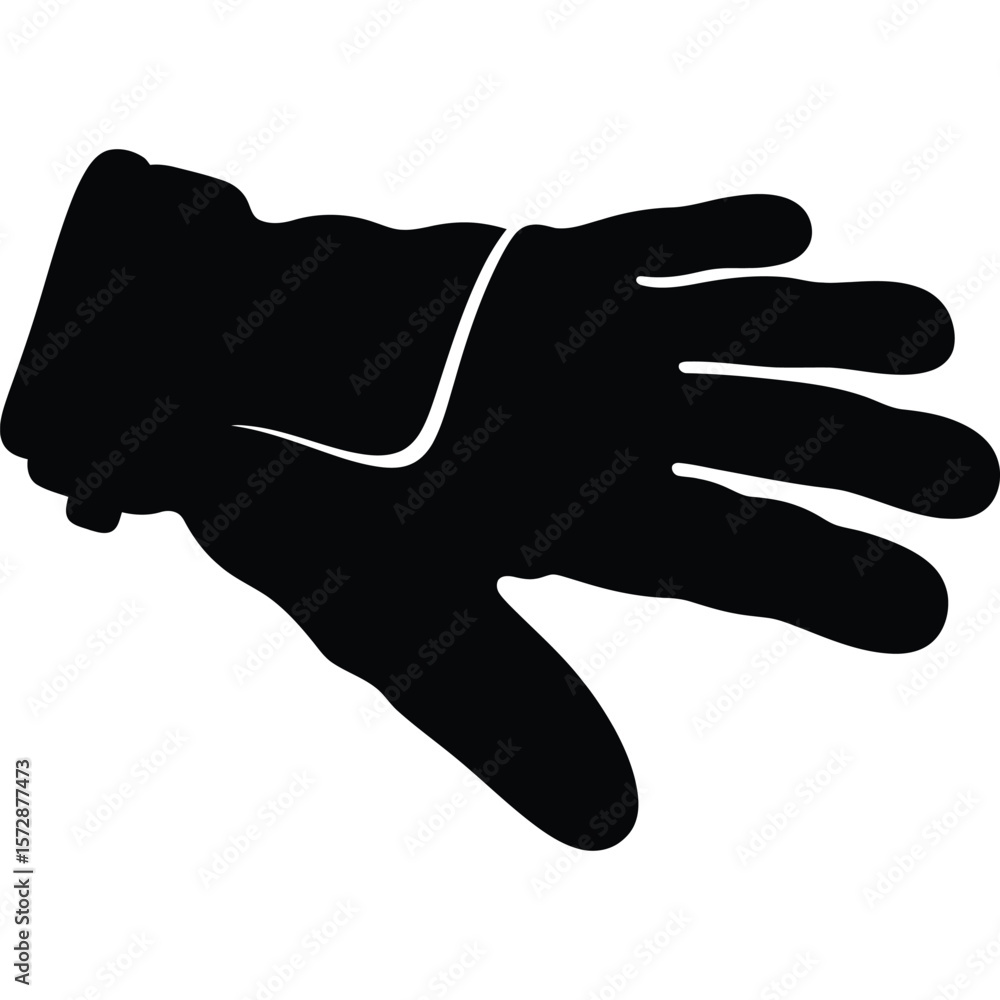 Obraz premium Warm Winter Gloves Silhouette Perfect for Cold Weather Protection