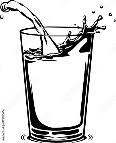 Milk Bottle Vector Illustration in Flat Style