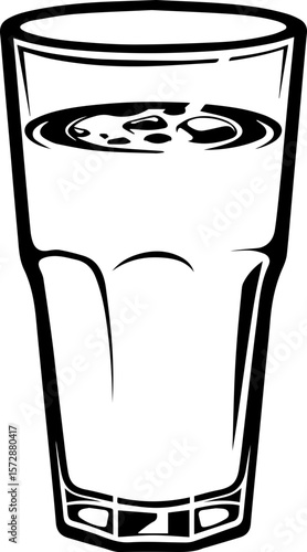 Milk Bottle Vector Illustration in Flat Style