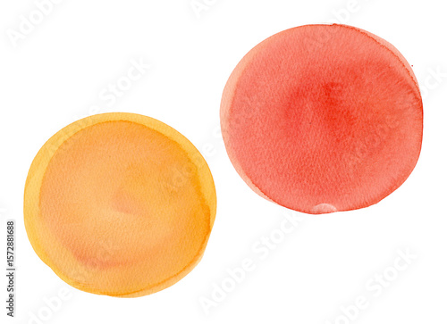 にじみや質感のある手描きの水彩素材