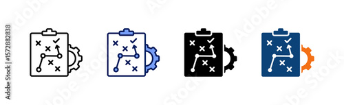 Strategy Icon Collection With Multiple Styles