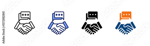 Communication Icon Collection With Multiple Styles