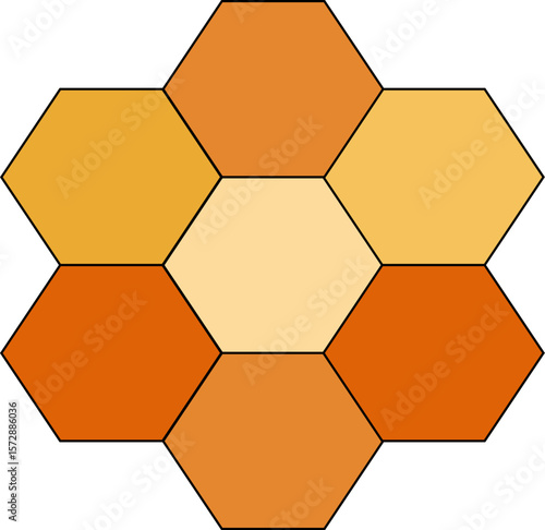 Bee honeycomb, honeycomb filled with golden honey, honey in honeycombs composition. Vector graphic line illustration. background for banners, print for fabric, labels, t-shirt printing.