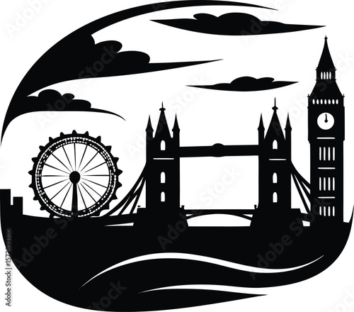 Monuments of Uk Silhouette