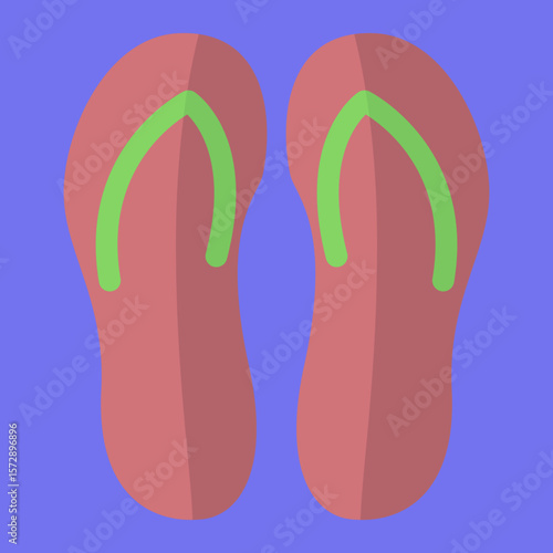 Summer Flip-Flops Vector Illustration