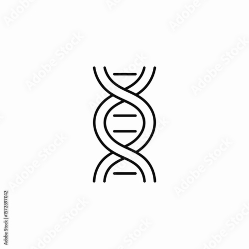 dna chain icon sign vector