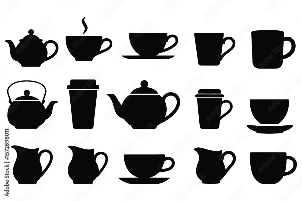 Teapots cups mugs and pitchers beverage Teapots cups mugs and pitchers beverage