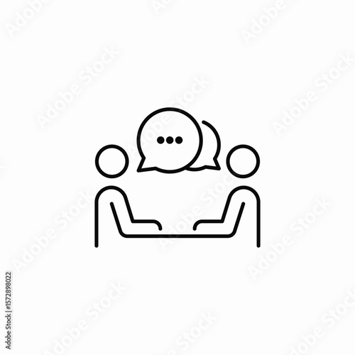 meeting discussion icon sign vector