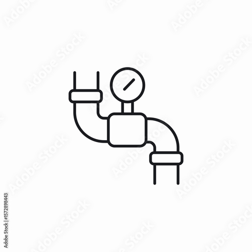 pipe pressure icon sign vector