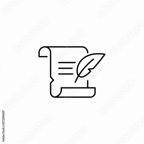 quill write icon sign vector