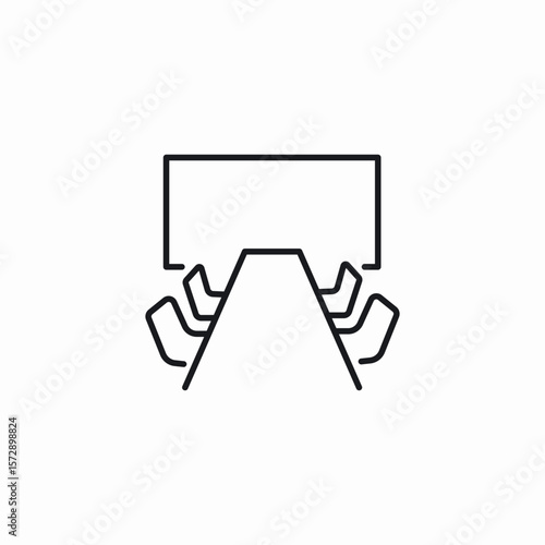 screen meeting room icon sign vector