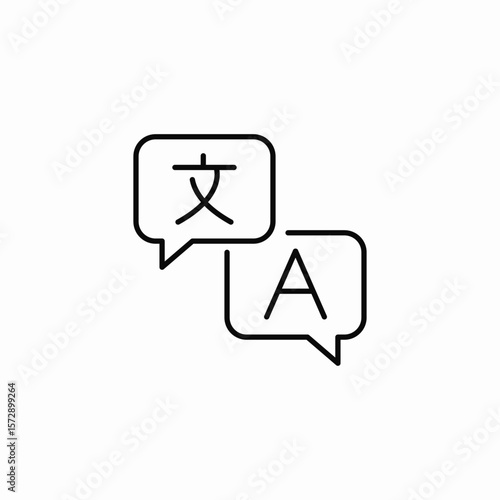 translation services icon sign vector