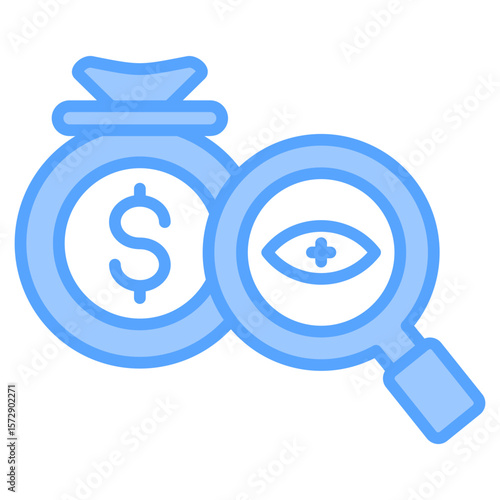 Financial Oversight Blue Icon