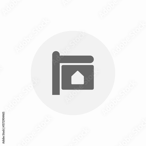 real estate icon sign vector