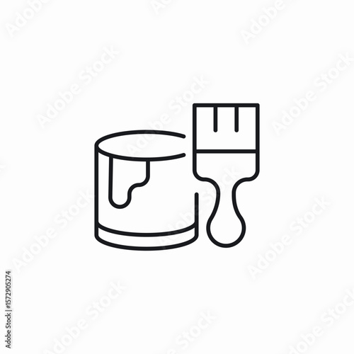 wall paint icon sign vector