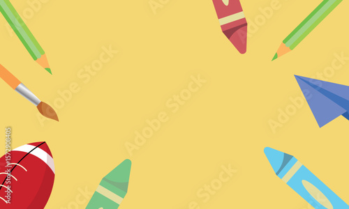 school background with stationery