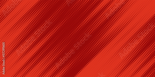 Red halftone dots with blue color pattern and grunge texture background. Pop art comic style vector illustration.