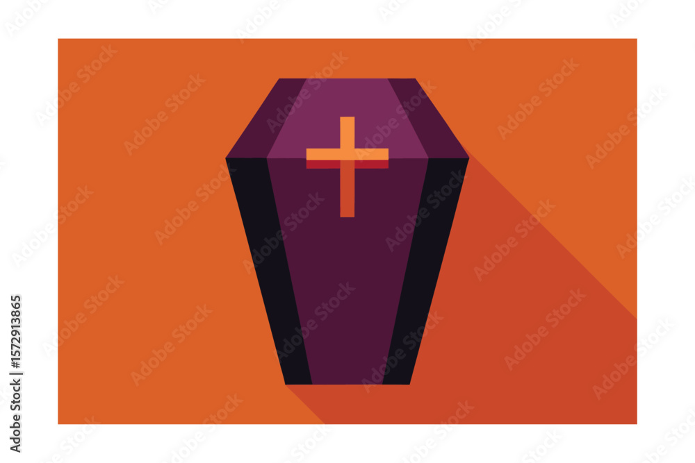 Obraz premium Coffin cross symbol