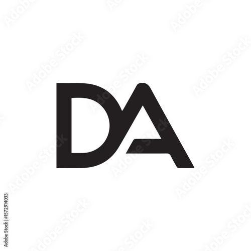 Free Download Minimalist Letter DA Logo Design – Modern Geometric Monogram - GFXLoad