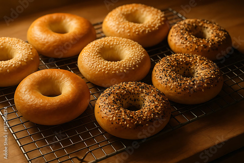  Freshly baked assorted bagels