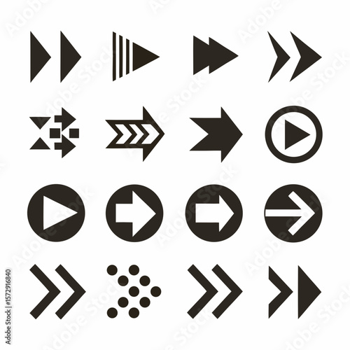 Multi Direction Arrow Icon Set vector design.