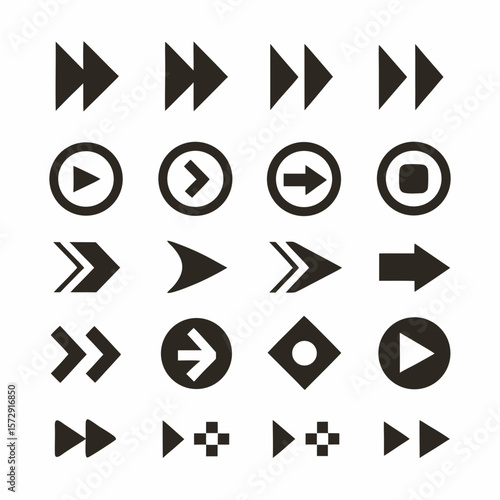 Multi Direction Arrow Icon Set vector design.