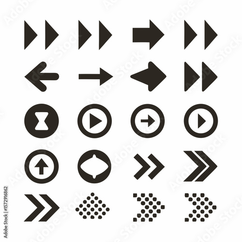 Multi Direction Arrow Icon Set vector design.